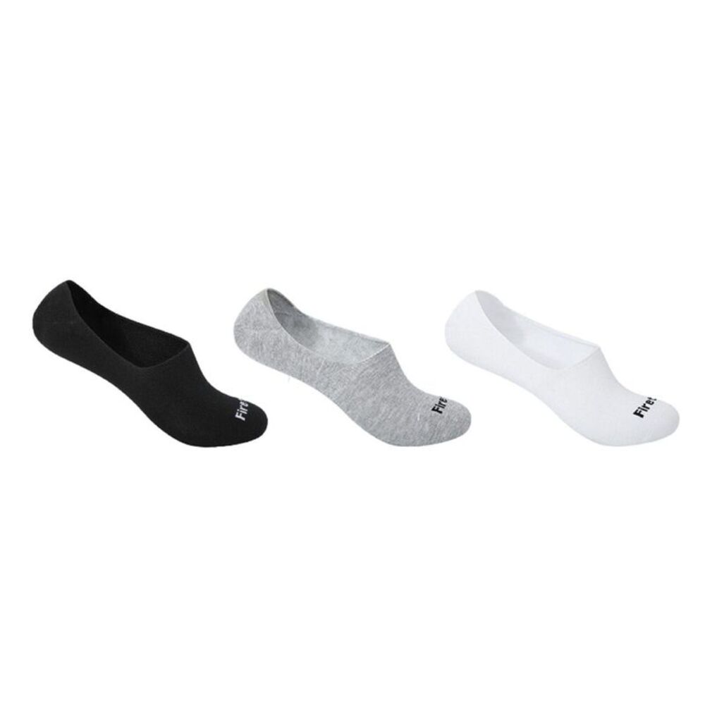 Firetrap Mens Plain Liner Socks (Pack of 3) / Black/White/Gray